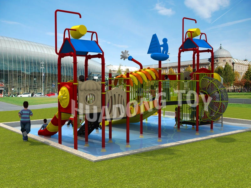 New Funny Professional Interactive Plastic Outdoor Water Playground Slides