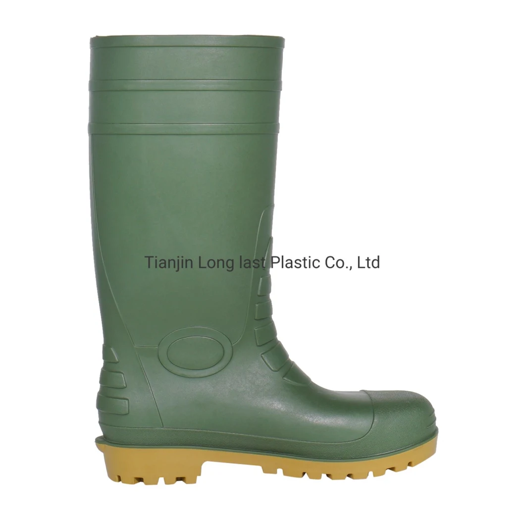 Double Steel Toe Midsole Waterproof Rubber /PVC Rain Boots Safety Wholesale Working Industrial Labor Safety