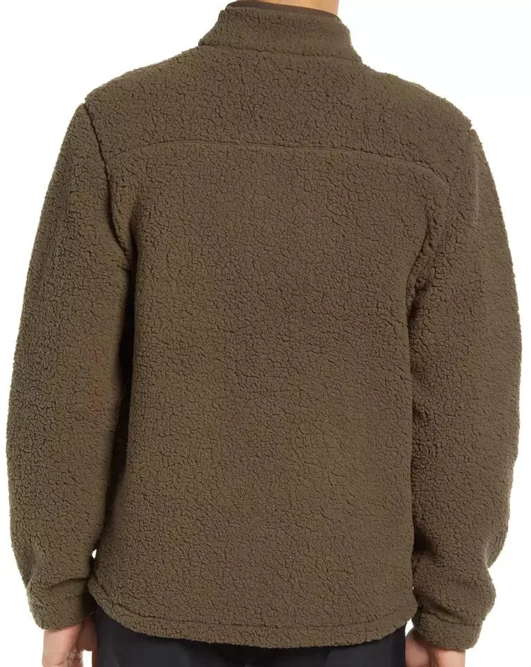 Mens Fuzzy Sherpa Fleece Jacket Fluffy Fleece Long Sleeve Full Zip Open Front Cardigan Fall Winter Faux Shearling Outwear