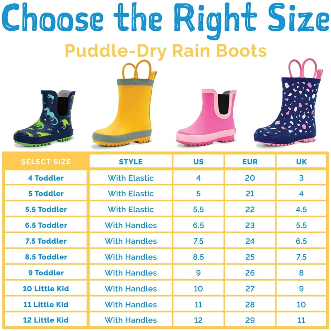 Custom Shoes Safety Shoes Fashion Shoes Kid Women Rubber PVC Shoe Waterproof Rain Boots