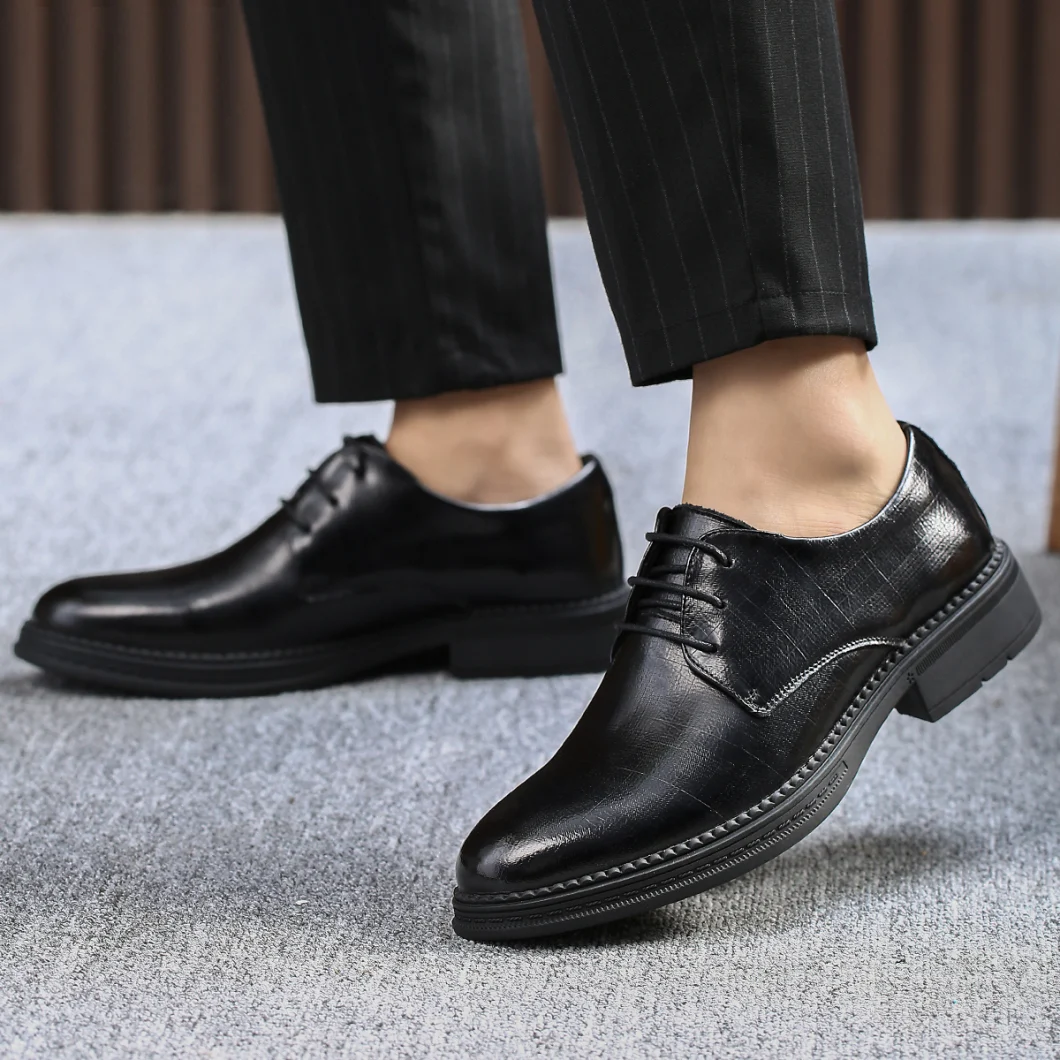 Fashion Shoes Business Dress Men&prime; S Shoes Genuine Leather Wedding Shoes