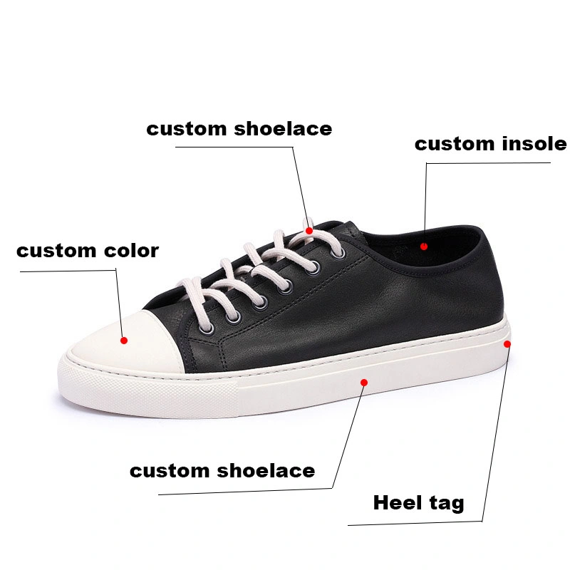 New Custom Footwear Walking Style Shoe Casual Sneakers PU Leather Men Shoes