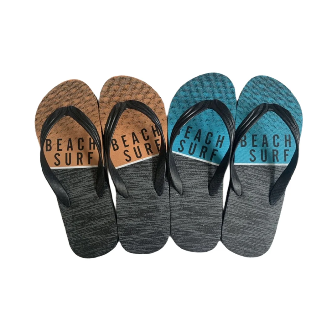 New Summer Flip Flop PE for Outdoor Sandals Blank Printed Slipper Men Shoes