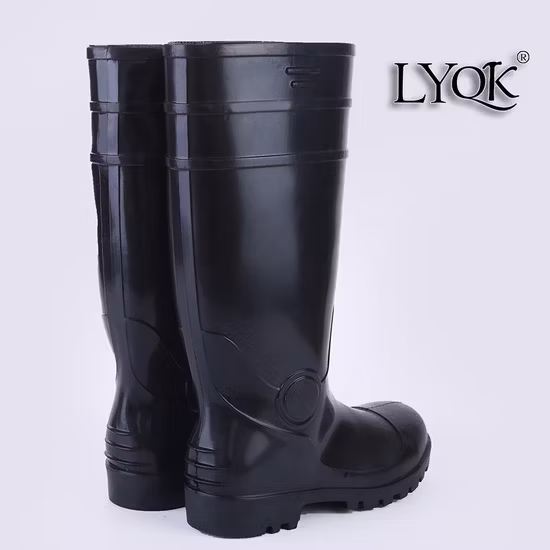 Double Steel Toe Midsole Waterproof Rubber /PVC Rain Boots Safety Wholesale Working Industrial Labor Safety