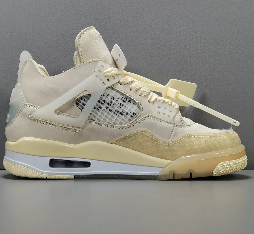 Jordans 4 off White Sneakers Basketball Shoes Brand Women Casual Sports Shoes